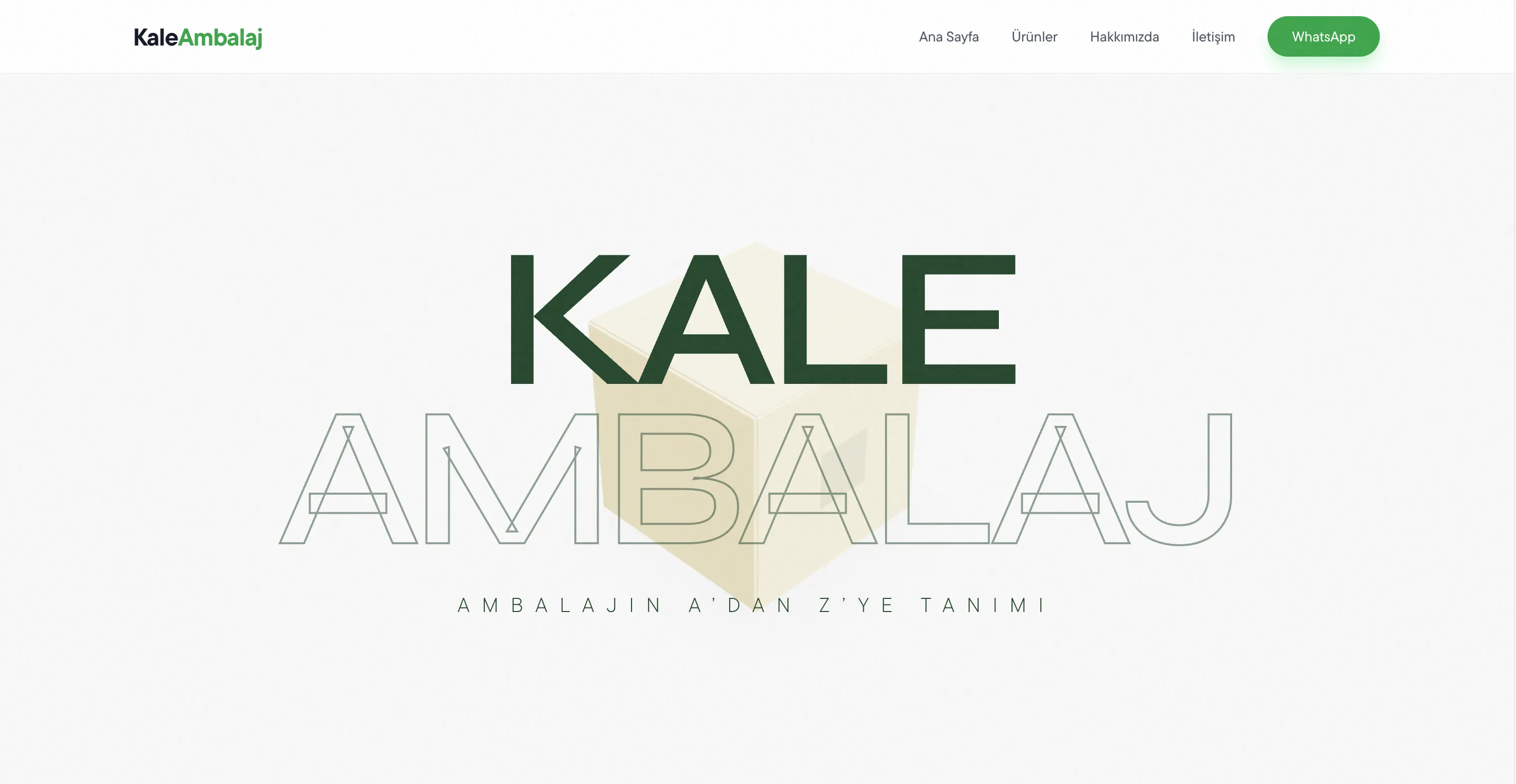 Kale Ambalaj uygulaması